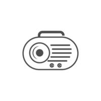 radio pictogram plat ontwerp illustratie sjabloon vector