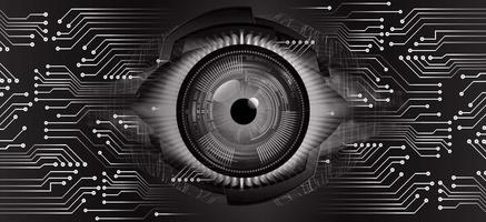 eye cyber circuit toekomstige technologie concept achtergrond vector