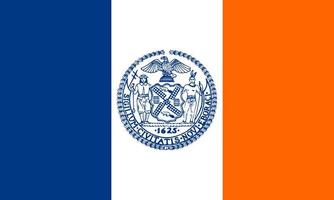 de officiële vlag van new york city, vectorillustratie vector