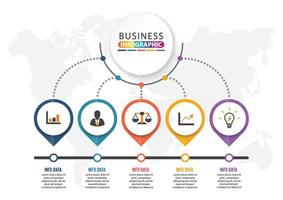 abstracte infographics nummer optiesjabloon. vector illustratie. kan worden gebruikt voor werkstroomlay-out, diagram, zakelijke stapopties, banner, webdesign. beroerte pictogrammen.