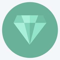 icoon diamant. geschikt voor zakelijke symbool. vlakke stijl. eenvoudig ontwerp bewerkbaar. ontwerp sjabloon vector. eenvoudige symboolillustratie vector