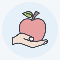 pictogram bedrijf appel. geschikt voor handacties symbool. vector