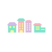 pastel kleur cartoon huis vector