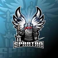 spartaans esport mascotte logo ontwerp vector