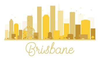 brisbane city skyline gouden silhouet. vector