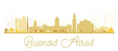 buenos aires skyline gouden silhouet. vector