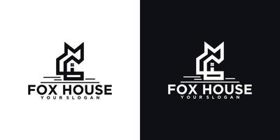 Fox House-logo, logo-referentie voor bedrijven: vector