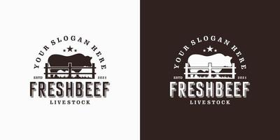 vintage boerderij logo inspiratie vector