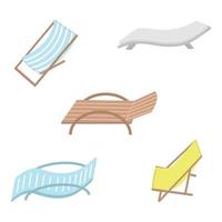 strandstoel set vector