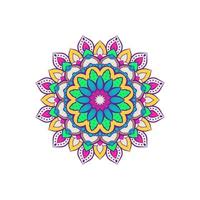 kleurrijke bloemen mandala achtergrond. vector hand getrokken doodle kunst. decoratieve bloem. kleurboek pagina.