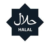 halal pictogram vector logo ontwerpsjabloon