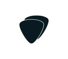 gitaar plectrum pictogram vector logo ontwerpsjabloon