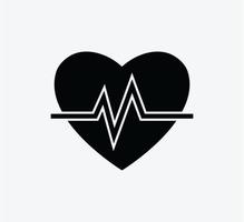 hart en pols pictogram vector logo ontwerpsjabloon