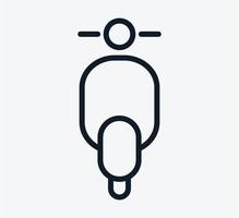 scooter pictogram vector platte ontwerp illustratie