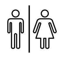 mensen pictogram, toilet teken vector logo sjabloon
