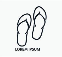 flip-flops pictogram vector logo ontwerpsjabloon