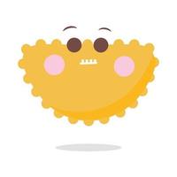 emoticon met kawaii-uitdrukking schattige emoji vector