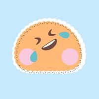 schattig emoji platte emoticon illustratie hand getrokken ontwerp vector