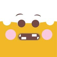 platte emoticon schattige emoji-sticker vector