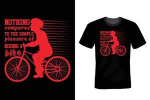 fiets t-shirt ontwerp, vintage, typografie vector