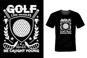 golf t-shirt ontwerp, vintage, typografie vector