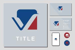 letter v voor inspiratie voor logo-ontwerp vector