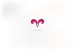 silhouet zwart schaap voor logo-ontwerp vector