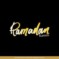 ramadan kareem handgeschreven kalligrafische vectoren