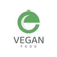 gezond voedsel logo ontwerpsjabloon, eco food eerste logo vector