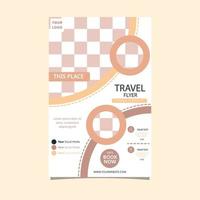 reizen tour vakantie vakantie cirkel flyer brochure poster lege ruimte ontwerpsjabloon vector