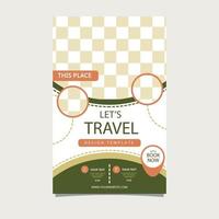 reizen tour vakantie vakantie cirkel flyer brochure poster lege ruimte ontwerpsjabloon vector