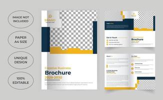 zakelijke bi-fold brochure sjabloon vector