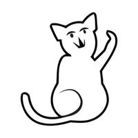 kat kleurplaat voor kinderen vector