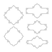 rechthoekige kalligrafische frames instellen vector
