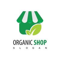 biologische winkel logo ontwerp inspiratie vector