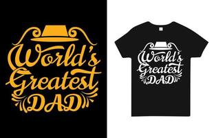 's werelds grootste vader t-shirtontwerp voor vader vector