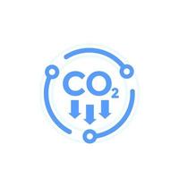 CO2-uitstoot, verminder de co2-uitstoot icon vector