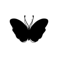minimalistisch vlindersilhouetontwerp. vectorpictogrammen. vector logo