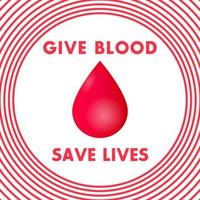 bloeddonatieposter, red levens vector