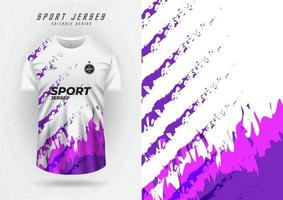 mockup achtergrond voor sport jersey paarse zijstrepen vector