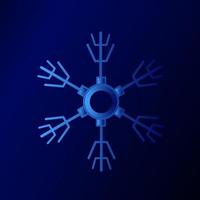 het elektronische logo-ontwerp van de technologiesneeuw voor kerstachtergrond vector