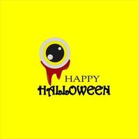 gelukkige halloween-achtergrond vectorillustratie. spookachtig monster posterontwerp vector