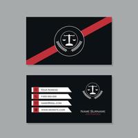 zwart en rood advocaat visitekaartje vector