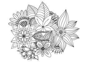 bloemen naadloze rand van een wilde bloemen en kruiden op een witte achtergrond. hand getekende illustrator vector. vector