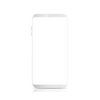 nieuwe realistische mobiele smartphone moderne stijl. vector smartphone geïsoleerd op een witte achtergrond.