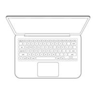 laptop computer notebook overzicht vector