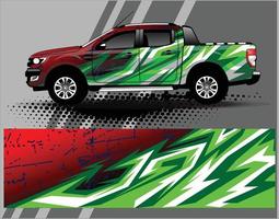 auto wrap ontwerp vector. grafische abstracte streep race-achtergrondkitontwerpen voor wrap-voertuig, raceauto, rally, avontuur en livery vector