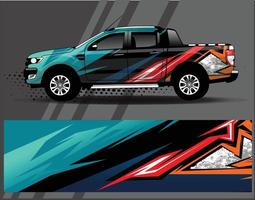 auto wrap ontwerp vector. grafische abstracte streep race-achtergrondkitontwerpen voor wrap-voertuig, raceauto, rally, avontuur en livery vector