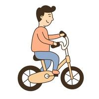 fiets. handgetekende doodle pictogram voor kinderen en familie vector