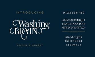 abstracte bruiloft mode creatieve alfabet. luxe, elegant schreeflettertype. creatief vectorlettertype vector